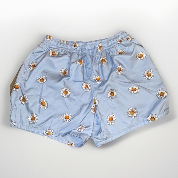 Nike Other - Nike Men's Lined With Pockets Swim Volley Ball Shorts Size XXL Blue with Daisies